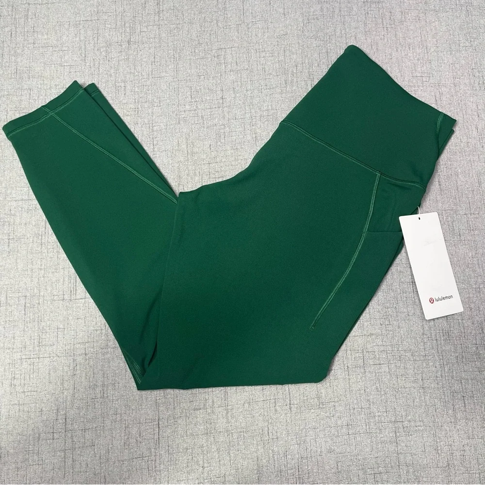 Lululemon Align High Rise Pants Leggings w Pockets Everglade Green 14 Nwt - Picture 5 of 8